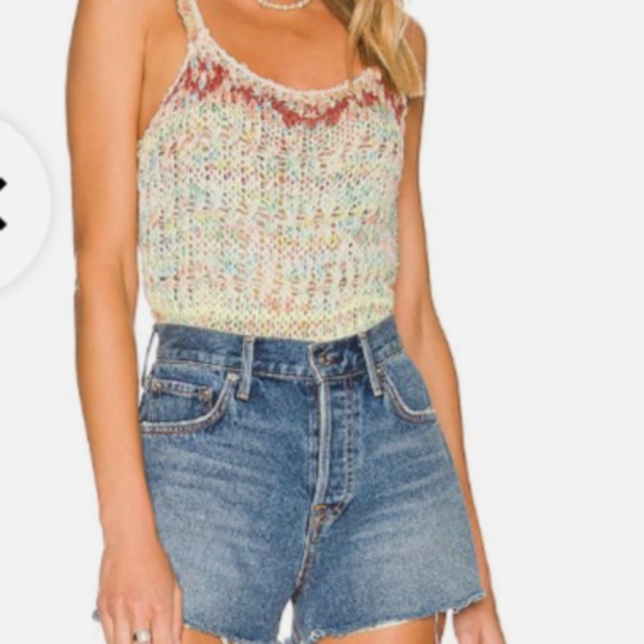 Free People Palmetto Sweater Open Stitch  tank in Candied Dream sz medium - Picture 4 of 6